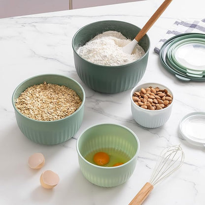 COOK WITH COLOR Prep Bowls with Lids- Wide and Deep Nesting Plastic Small - Image 5