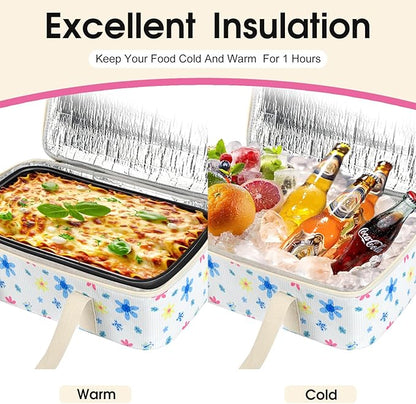 Corduroy Casserole Carrier, Insulated Lasagna Lugger - Image 4