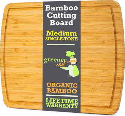 GREENER CHEF 15 Inch Bamboo Cutting Board - Image 7