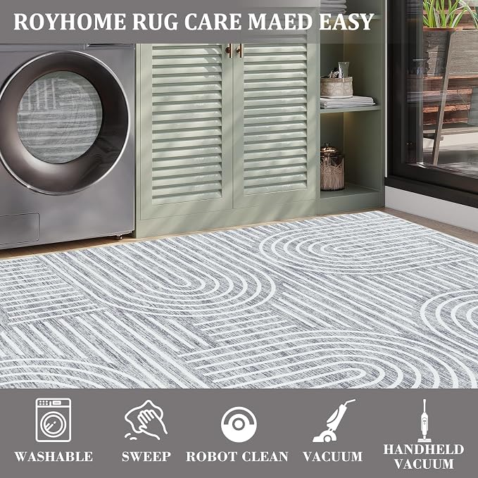 ROYHOME Washable Rug 6x9 Area Rugs - Image 5