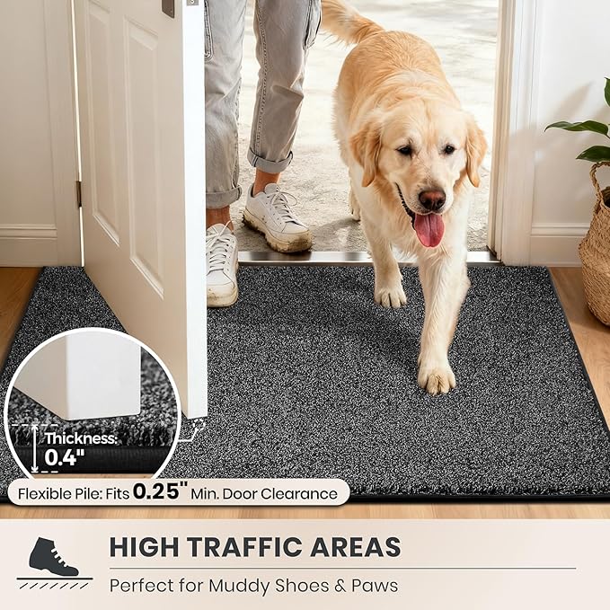 PURRUGS Dirt Trapping Door Mat 20" x 31.5", Non-Slip Machine Washable Entryway - Image 6