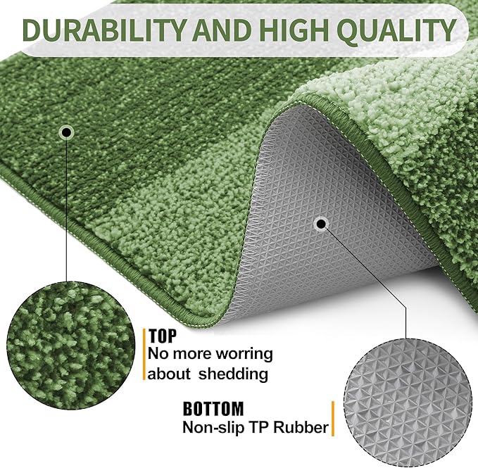 Kitinjoy Indoor Outdoor Door Mat, 59x32 Non-Slip Absorbent Dirt Trapper - Image 3