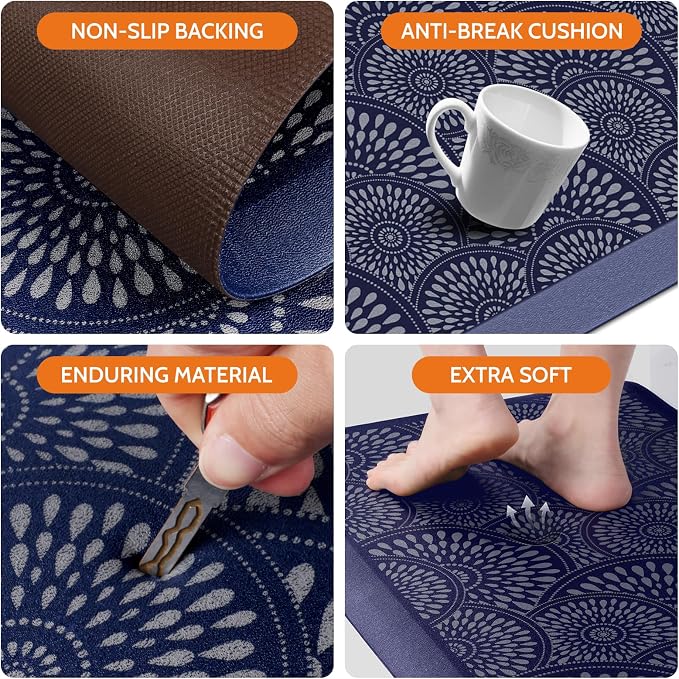 Mattitude 4/5 Inch Kitchen Mat, 17.3x39in Heavy Duty Ergonomic Comfort Foam - Image 4