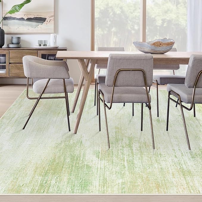 Area Rugs 9x12 Living Room: Washable Rug Modern Abstract Large Rugs Soft Non - Image 3