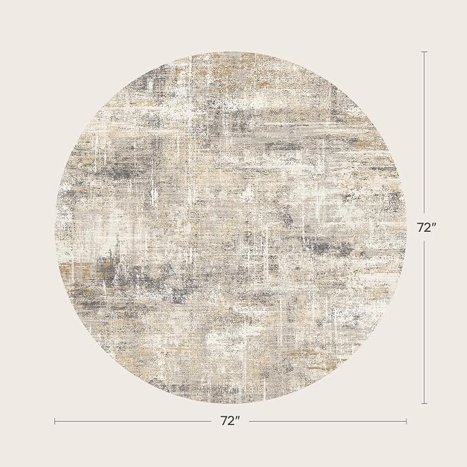 Lofus 6ft Area Rugs for Living Room, Soft Abstract Carpets for Bedroom Dining - Image 2