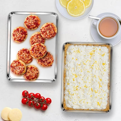 Homikit 1 Pack Baking Sheet, 10 x 8 Inch Stainless Steel Cookie Tray Set - Image 7