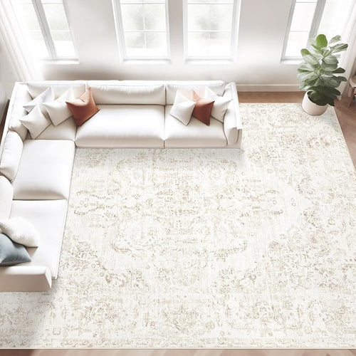 8x10 Area Rugs for Living Room: Washable Rug Vintage Large Rugs Soft Non Slip by MXSANYOORUG