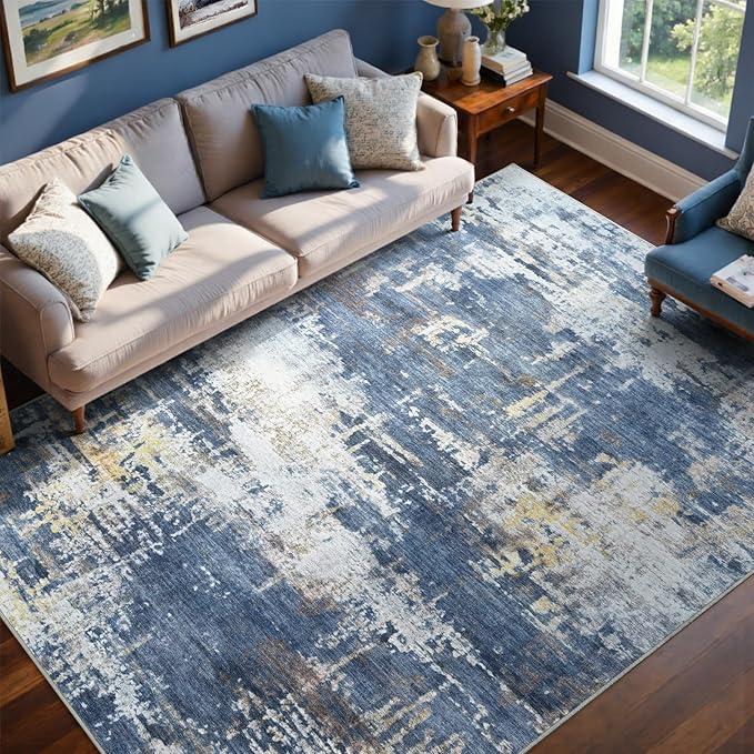 4x6 Ft Area Rugs for Living Room, Soft Non-Slip Washable Rugs Modern Abstract - Image 2