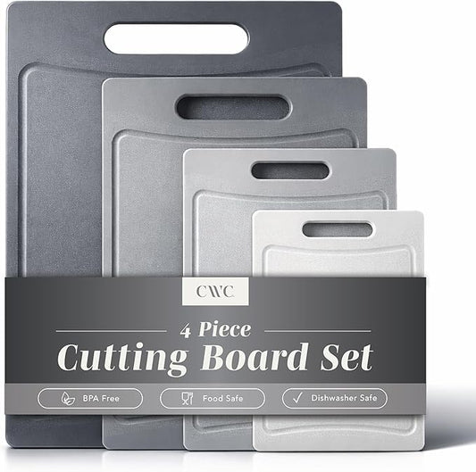 COOK WITH COLOR Non-Slip Cutting Board Set – Kitchen Essentials with Easy Grip by CookwithColor