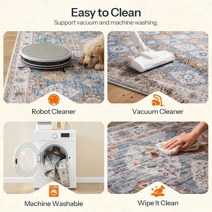 HOOBRO 5 x 7 Area Rugs Washable, Living Room Rugs, Non-Slip Rug Stain Resistant - Image 8