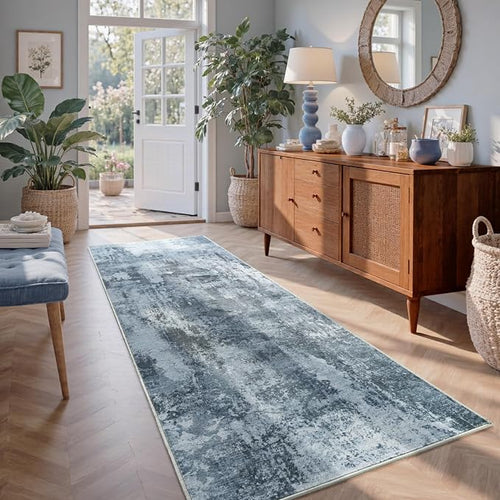 2x6 Ft Washable Runner Rug, Non-Slip Low Pile Hallway Kitchen Area Rug by Cuzwlovita