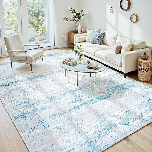 6x9 Area Rugs Washable Rug:Anti-Skid Abstract Modern Living Room Rug Soft Thin - Image 2