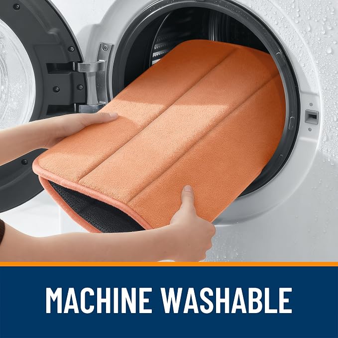 OLANLY Memory Foam Bath Mat 35x24, Super Soft Absorbent Bathroom Rugs, Quick Dry - Image 8