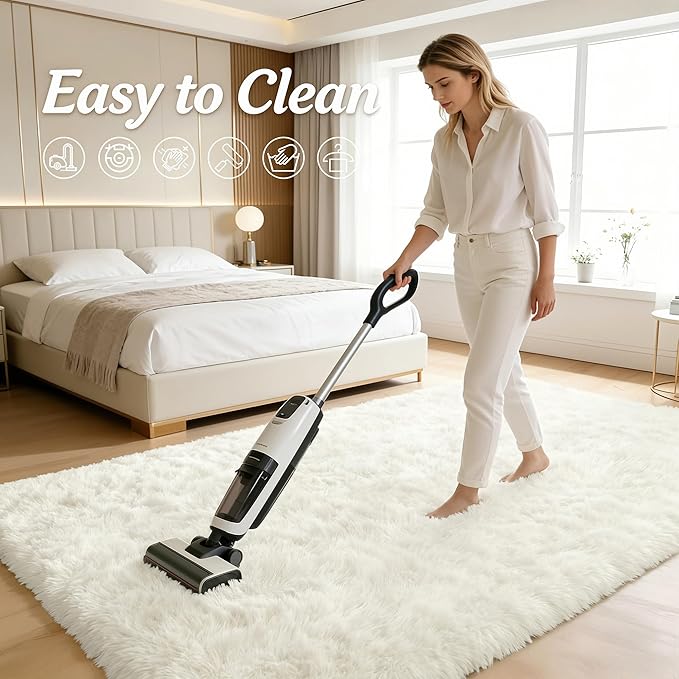 OLANLY 2x2 Machine Washable Small Rug, Soft Fluffy Shaggy Throw Rug - Image 6