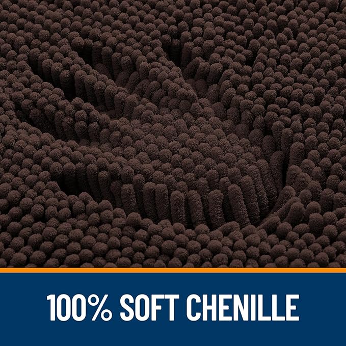 OLANLY Toilet Rugs U-Shaped 24x24, Extra Soft Absorbent Chenille Contour - Image 3
