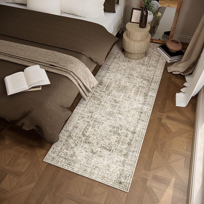 Machine Washable Kitchen Runner Rugs: 2'6"x8' Hallway Rug Non Slip Low Pile - Image 3