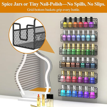 Wall Mounted Spice Rack Organizer, Pantry Door Organizer & Hanging Storage - Image 6