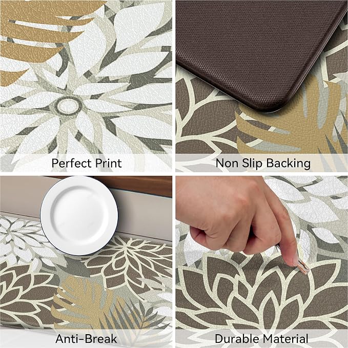 Arenarug Kitchen Mats for Floor 2PCS Cushioned Anti Fatigue Waterproof Non Slip - Image 6