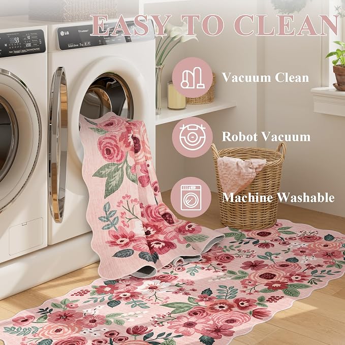 DUKINO 2.6x8 Runner Rug for Hallway, Washable Kitchen Rug - Image 6