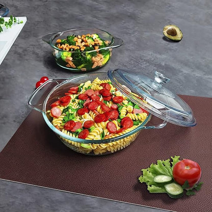 Clear Round Glass Casserole - Image 7