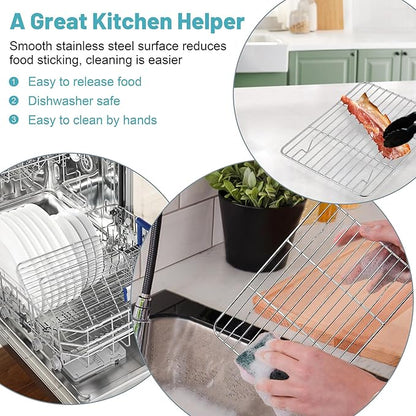 TeamFar Cooling Rack, 8.75” x 6.25” Stainless Steel Wire Baking Rack - Image 6