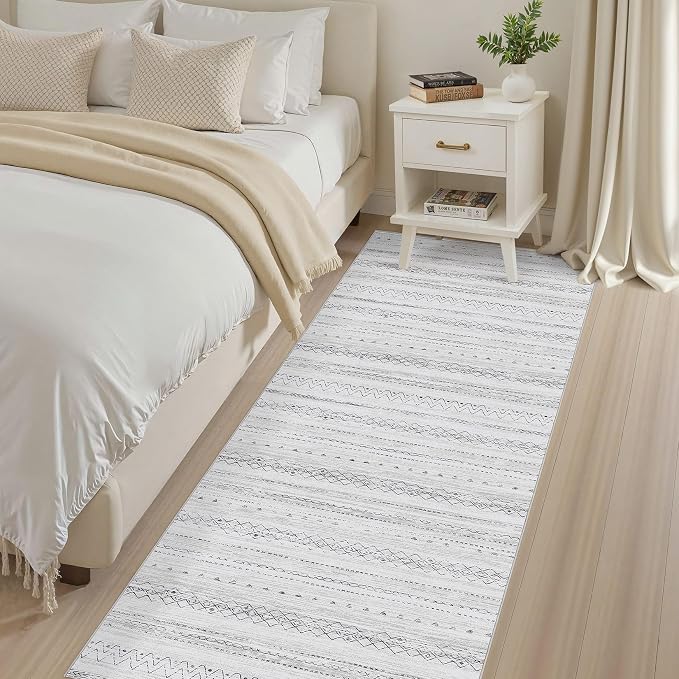 cotiled Hallway 2.6x8 Runner Rugs: Washable Boho Rugs - Image 4
