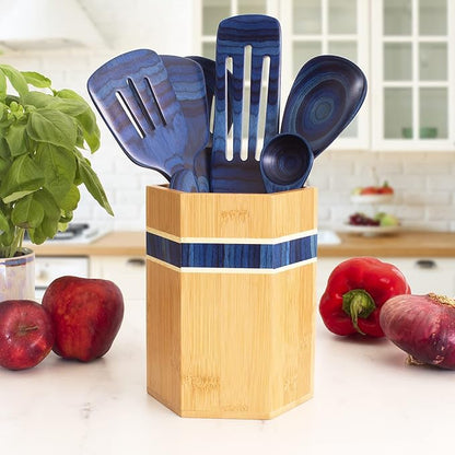 Totally Bamboo Baltique Malta Collection Kitchen Utensil Holder, Large Cooking - Image 2