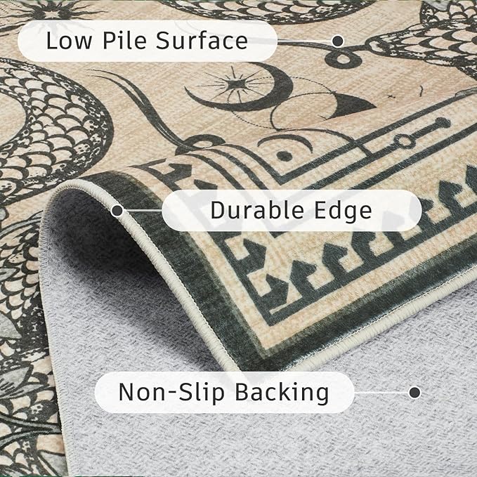 DCX Washable 2x6 Snake Runner Rug, Soft Low Pile Carpet, Kid & Pet Friendly - Image 6