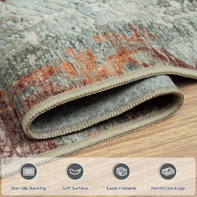 9x12 Area Rugs for Living Room Rug Washable: Modern Large Rug for Dining Room - Image 4