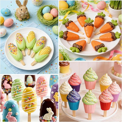 Juome Cake Pop Mold Kit, 2 Pack 6 Cavities Cakesicle Molds Silicone - Image 3