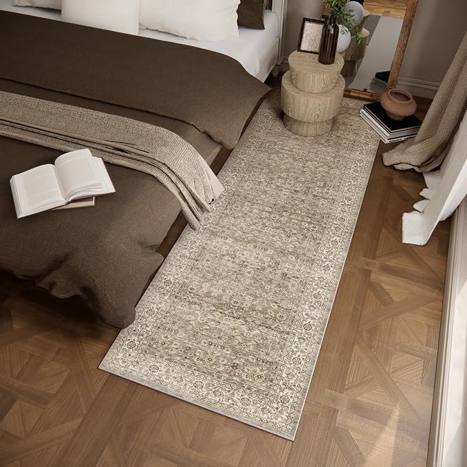 Machine Washable Kitchen Runner Rugs: 2'x 6' Hallway Rug Stain Resistant Non - Image 2