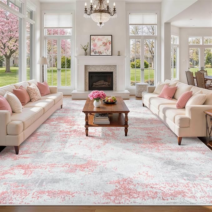 8x10 Area Rugs for Living Room Rug Washable: Abstract Large Rug for Dining Room - Image 9