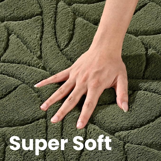 Macgace 6x9 Green Area Rug, Soft Shag Carpet, Washable Living Room Rugs - Image 5