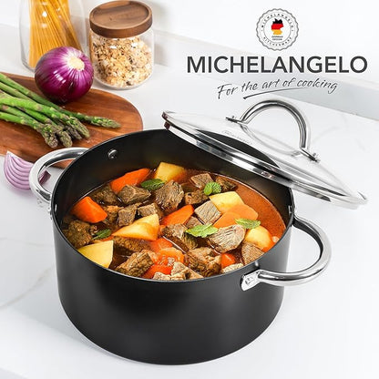 MICHELANGELO Stock Pot with Lid, Nonstick Cooking Pot, 6 Quart Soup Pot with Lid - Image 7