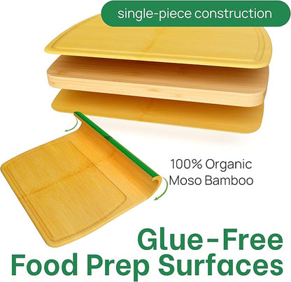 Greener Chef 20 Inch Bamboo Cutting Board Featuring Super-Sized Glue-Free - Image 2