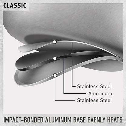 Calphalon Classic Stainless Steel Sauce Pan, Impact-Bonded Aluminum Base - Image 2