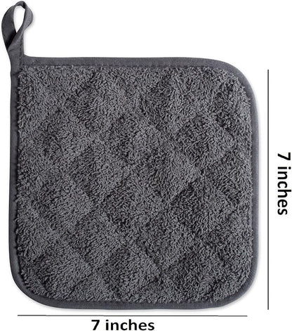 DII Basic Terry Collection Quilted 100% Cotton, Mineral Gray, 3 Piece - Image 2
