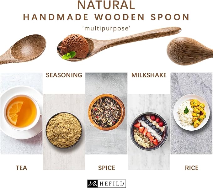 4 PCS Wooden Spoons for Honey, 6.7 inch Small Wooden Spoons - Image 5