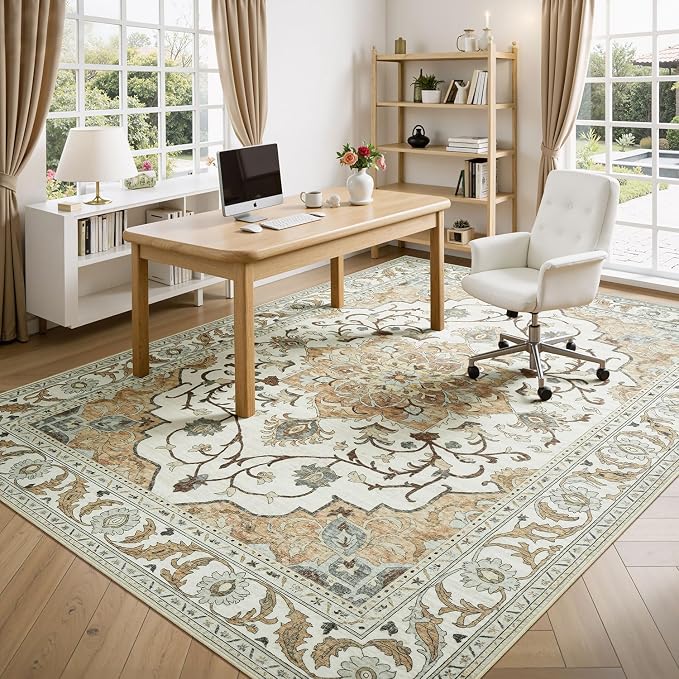 Lessymo Washable Area Rug for Living Room, 8x10 Large Rugs - Image 8