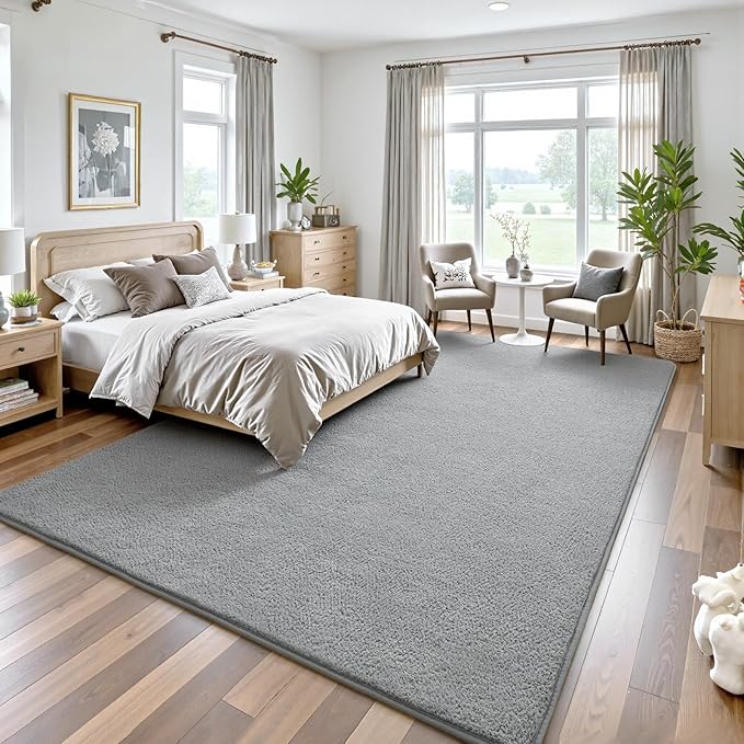 Keeko Area Rugs for Living Room Bedroom 6x9 Grey, Soft Modern Large Rugs Indoor - Image 4