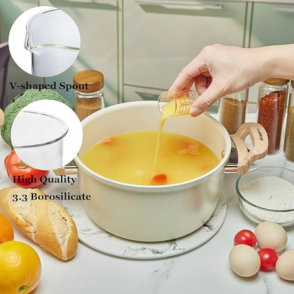 High Borosilicate Glass Measuring Cup-V-Shaped Spout，Glass Measuring Beaker - Image 2