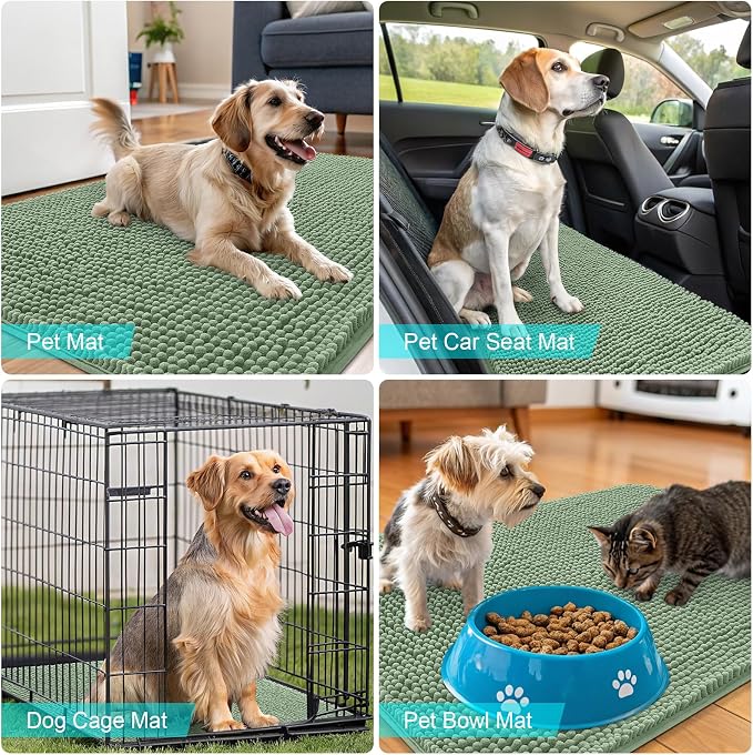 OLANLY Dog Door Mat for Muddy Paws 47x24, Absorbs Moisture and Dirt, Absorbent - Image 7