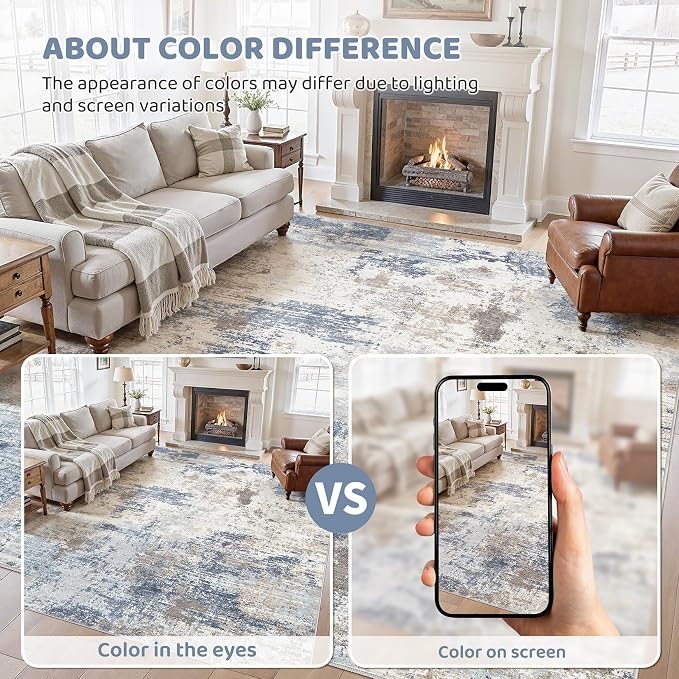 UERMEI 8x10 Area Rug Living Room Rugs - Image 7