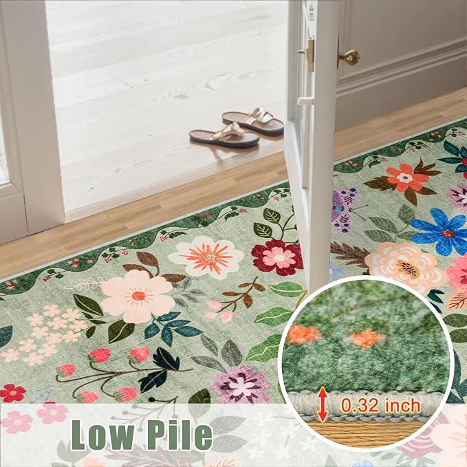 Runner Rug for Entryway: 2x6 Kitchen Rugs Non Slip Washable Ultra-Thin Soft - Image 9