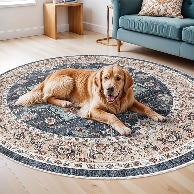 Washable Oriental Area Rug - 6ft Rugs - Image 6