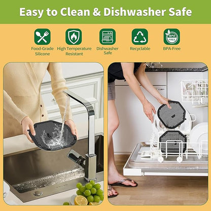 2 PCS Silicon Splatter Shield for Ninja Crispi Pro Air Fryer, Heat-Resistant - Image 7