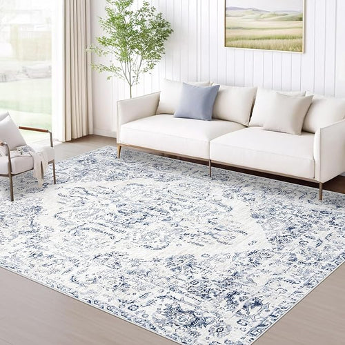 6x9 Area Rugs for Living Room: Washable Rug Vintage Large Rugs Soft Non Slip by MXSANYOORUG