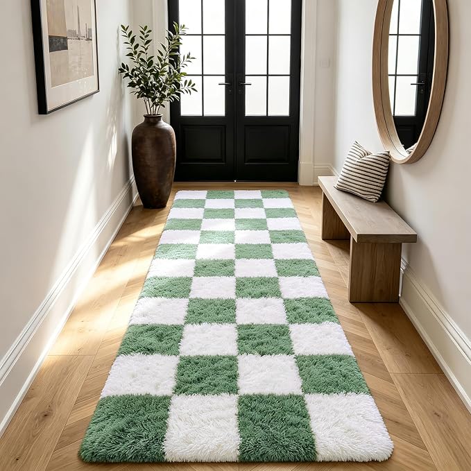 Shag Runner Rug for Bedroom Living Room 3x7 Upgrade Non-Slip Fluffy Soft - Image 6