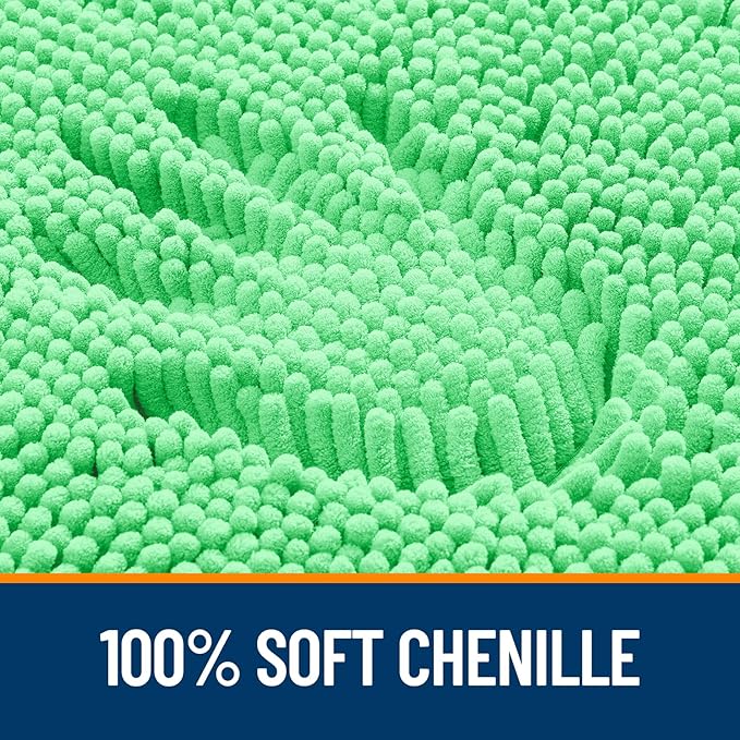 OLANLY Bathroom Rugs 30x18, Extra Soft Absorbent Chenille Bath Rugs, Rubber - Image 3