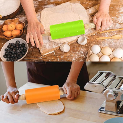 4 Pack Mini Rolling Pin for Kids, 9 Inch Wooden Handle Rolling Pin Non-Stick - Image 7